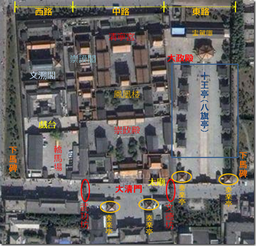 瀋陽故宮配置図 瀋陽故宮配置図