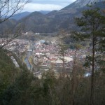 津和野城出丸より市街を望む